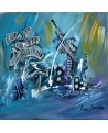 tableau peinture dauphins sur toile