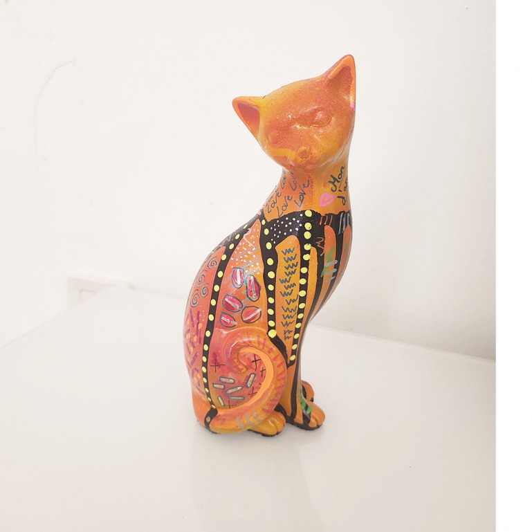 sculpture chat deco