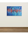 grand tableau abstrait contemporain bleu