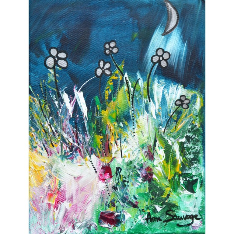 tableau peinture fleurs