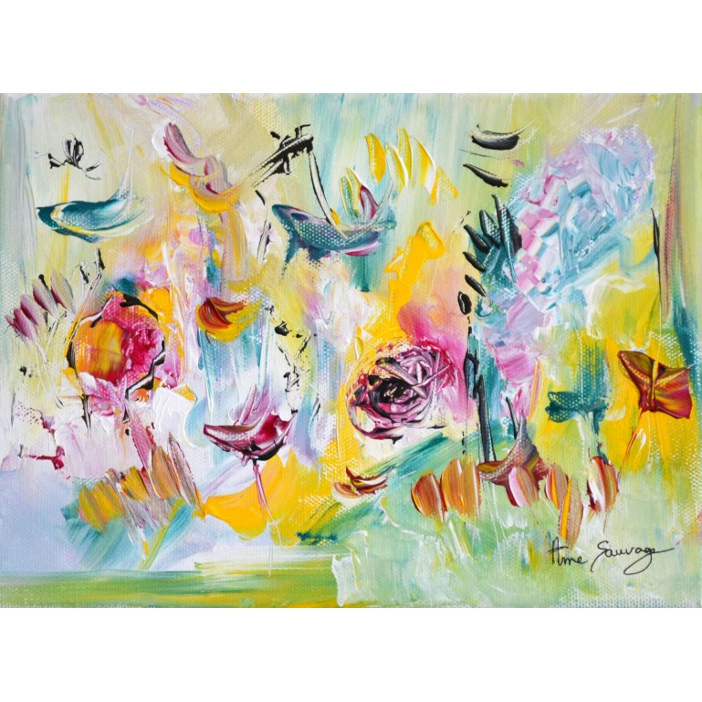 Fleurs friandises - Peinture fleurs colorée