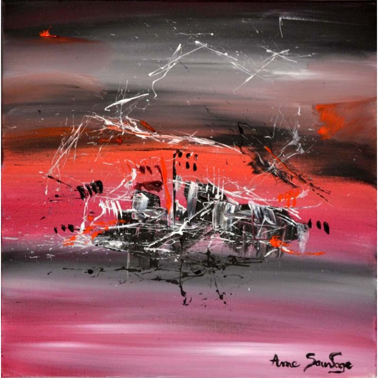 tableau rouge noir décoration design