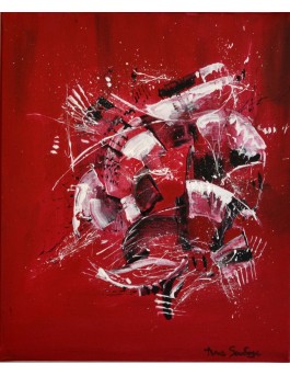 tableau design rouge noir blanc