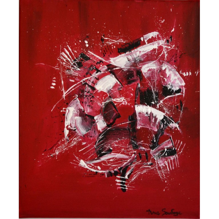 tableau design rouge noir blanc