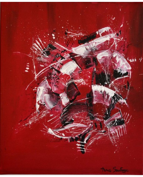 tableau design rouge noir blanc