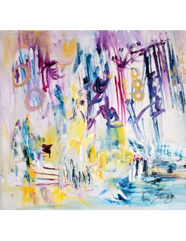 Insouciance - peinture abstraite multicolore