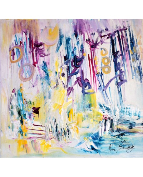 Insouciance - peinture abstraite multicolore