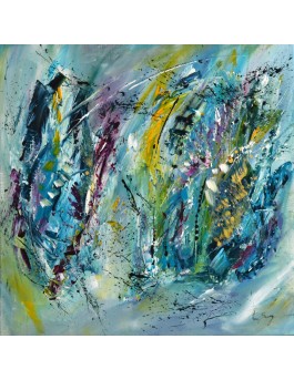 Regards - tableau abstrait bleu