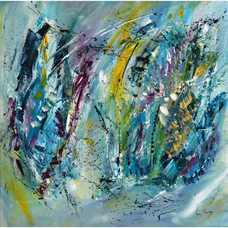Regards - tableau abstrait bleu
