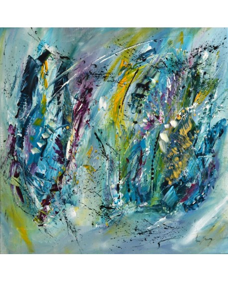 Regards - tableau abstrait bleu