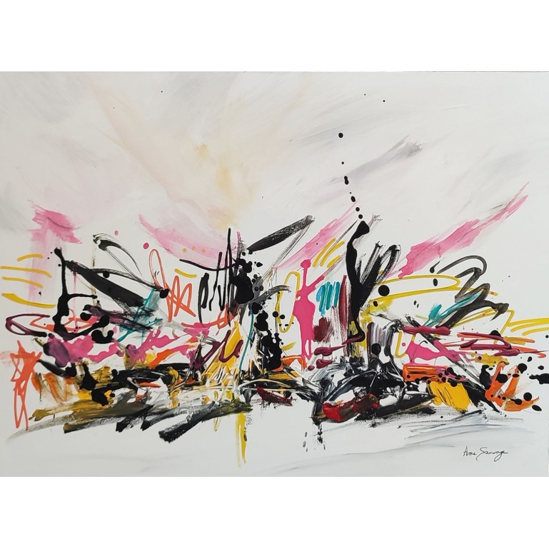 tableau abstrait coloré