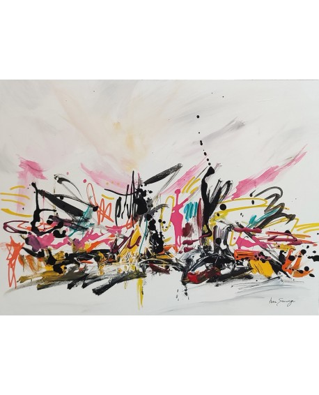 tableau abstrait coloré