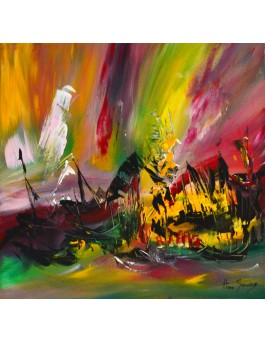 Tableau abstrait coloré