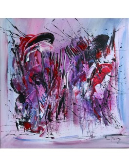 Tableau abstrait violet