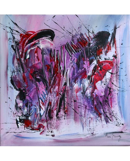 Tableau abstrait violet