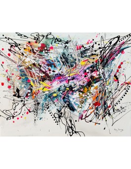 tableau abstrait coloré rectangulaire