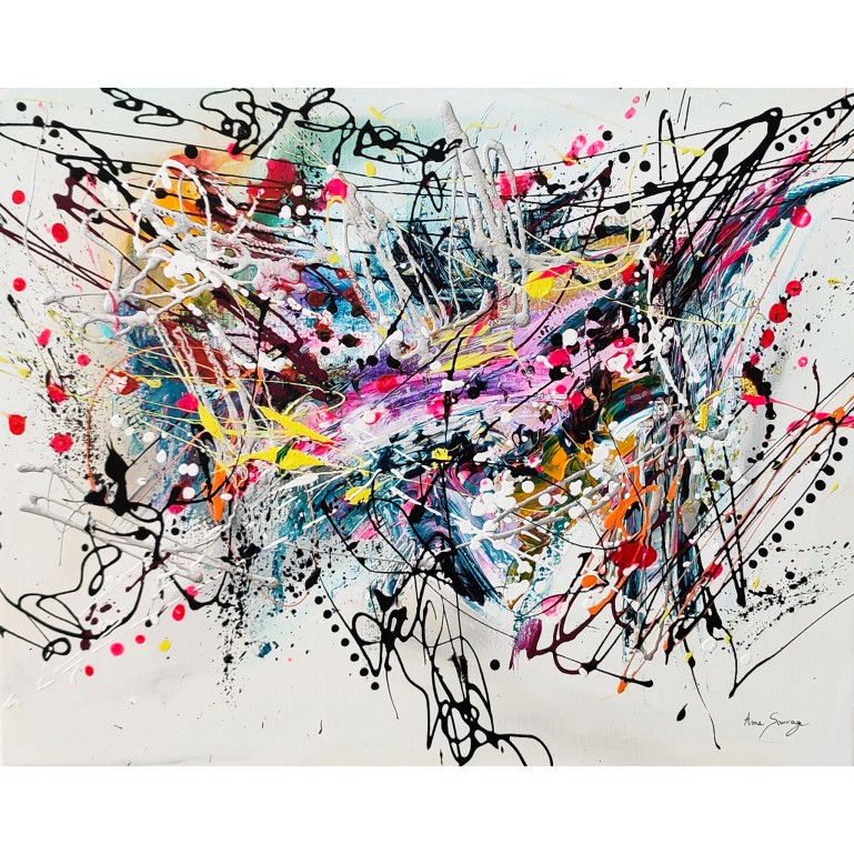 tableau abstrait coloré rectangulaire