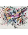 tableau abstrait coloré rectangulaire
