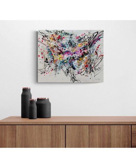tableau abstrait coloré rectangulaire