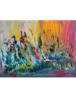 Tableau contemporain coloré