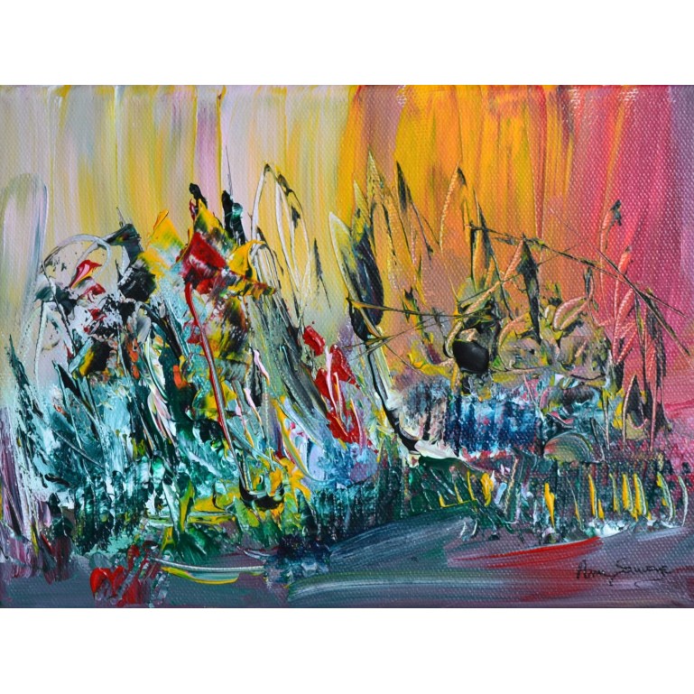 Tableau contemporain coloré