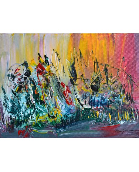 Tableau contemporain coloré