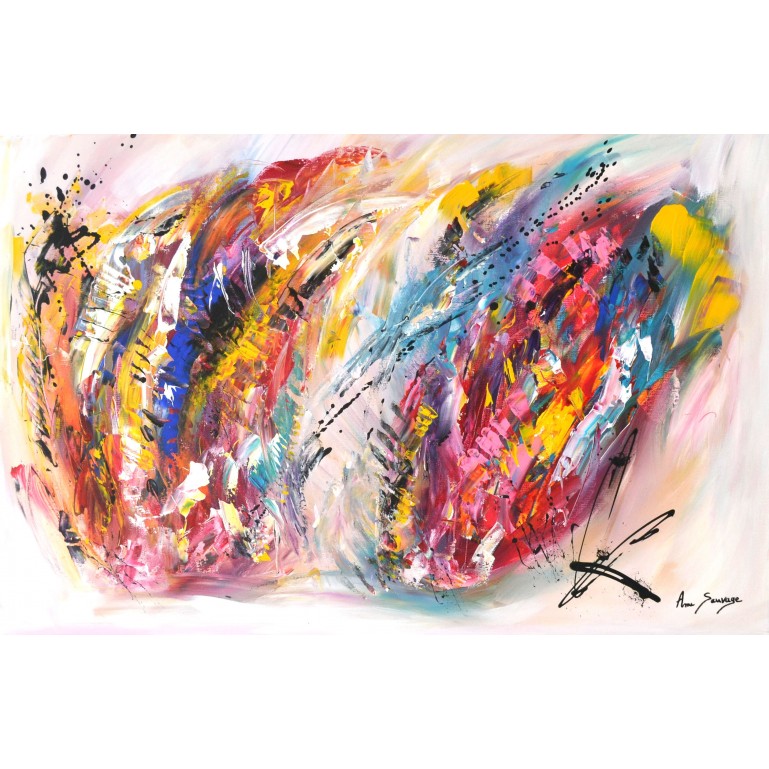 Peinture contemporaine multicolore