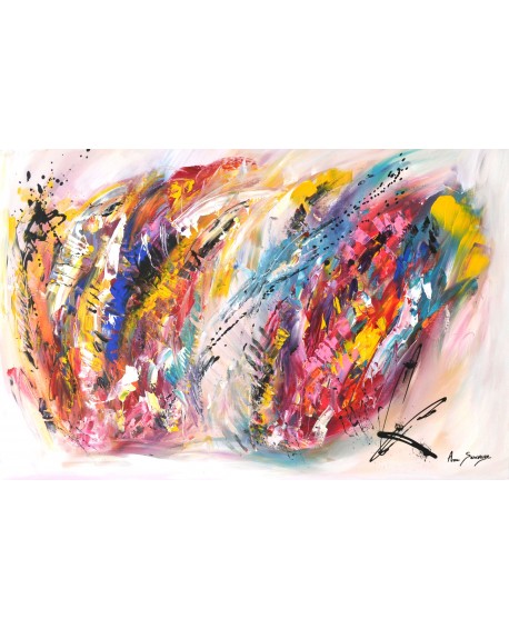 Peinture contemporaine multicolore