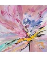 tableau abstrait rose