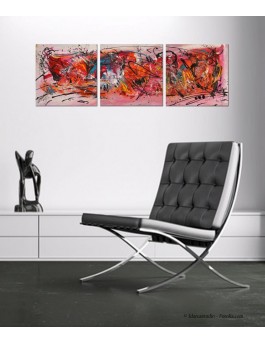 Peinture tryptique abstraite Art graphique