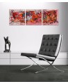 Peinture tryptique abstraite Art graphique