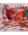 Peinture tryptique abstraite Art graphique