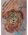 aquarelle lion