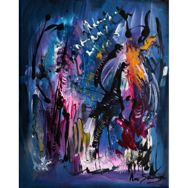 tableau vertical bleu