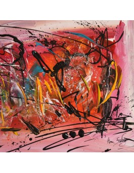 Peinture tryptique abstraite Art graphique