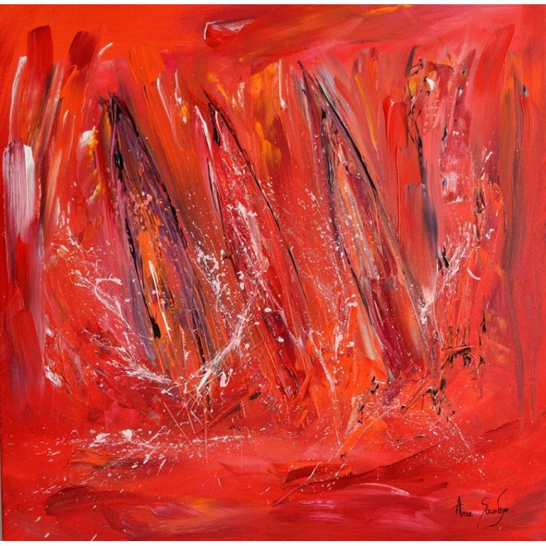 tableau abstrait bateaux voiliers Course de voiliers