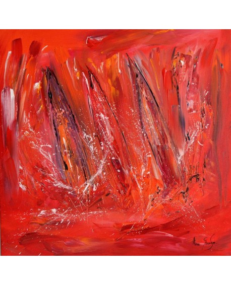 tableau abstrait bateaux voiliers Course de voiliers