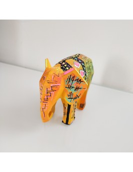 sculpture pop art elephant multicolore