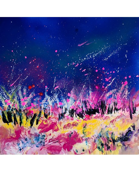 Couleurs de fête - tableau abstrait coloré flashy