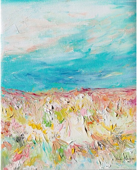 peinture abstraite colorée sur toile