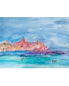 peinture aquarelle moderne mer océan