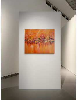 tableau orange moderne artiste