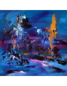 Beauté glaciaire - Peinture abstraite bleue