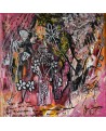 Bouquet de printemps - Peinture abstraite rose