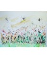 aquarelle moderne fleurs