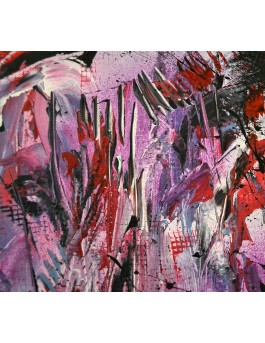 Tableau contemporain violet