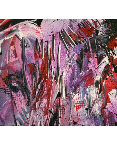 Tableau contemporain violet