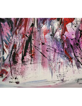 Tableau contemporain violet