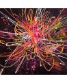 tableau abstrait flashy design avec reliefs multicolore