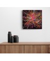 tableau abstrait multicolore design reliefs